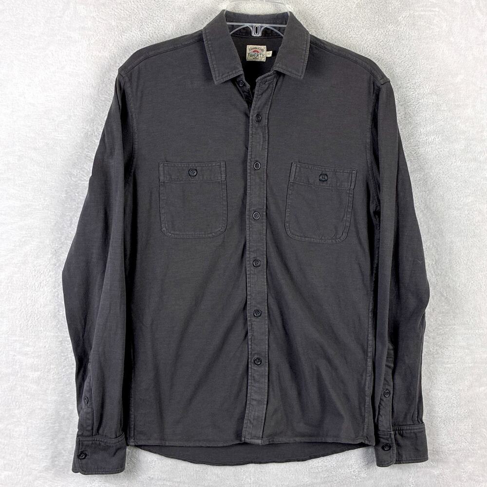 Faherty Shirt Men S Seasons Washed Gray Organic Cotton Preppy Classic Huckberry